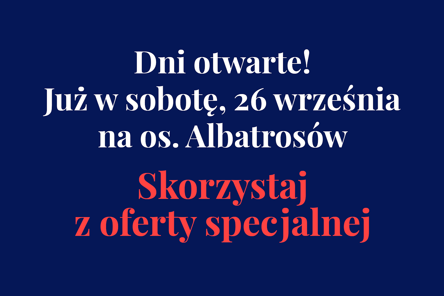 Dni otwarte - w sobotę 26 września
