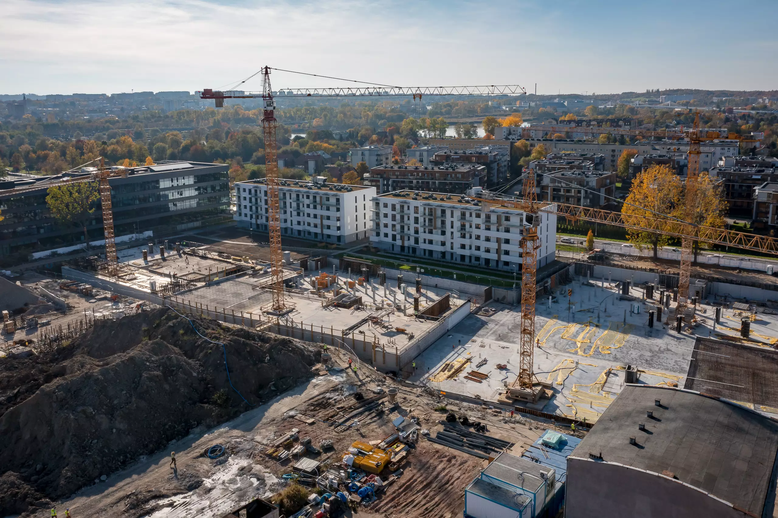 Osiedle Mierzeja Wiślana nad Zalewem Bagry - w budowie